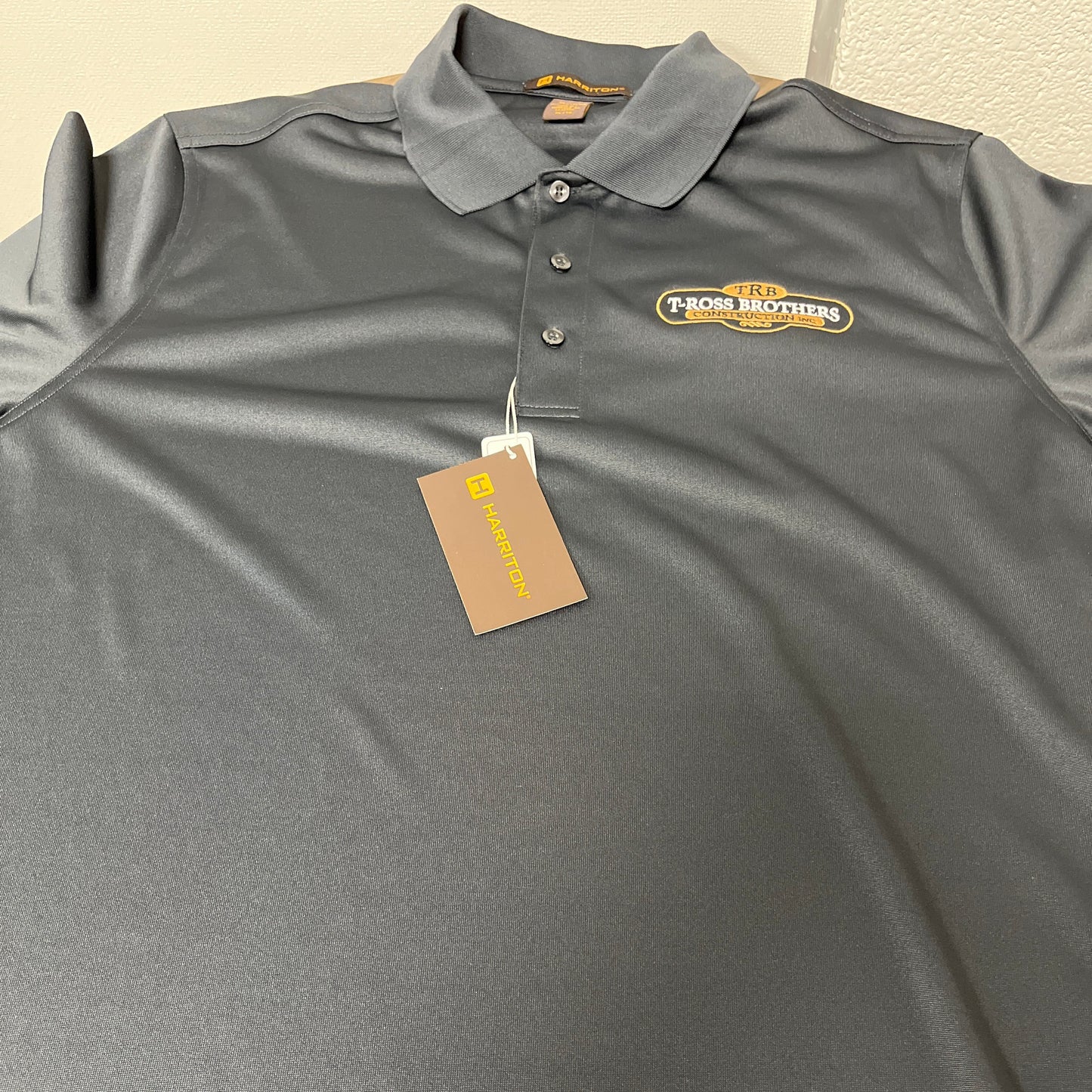 TRB Dark Gray Harriton Polo
