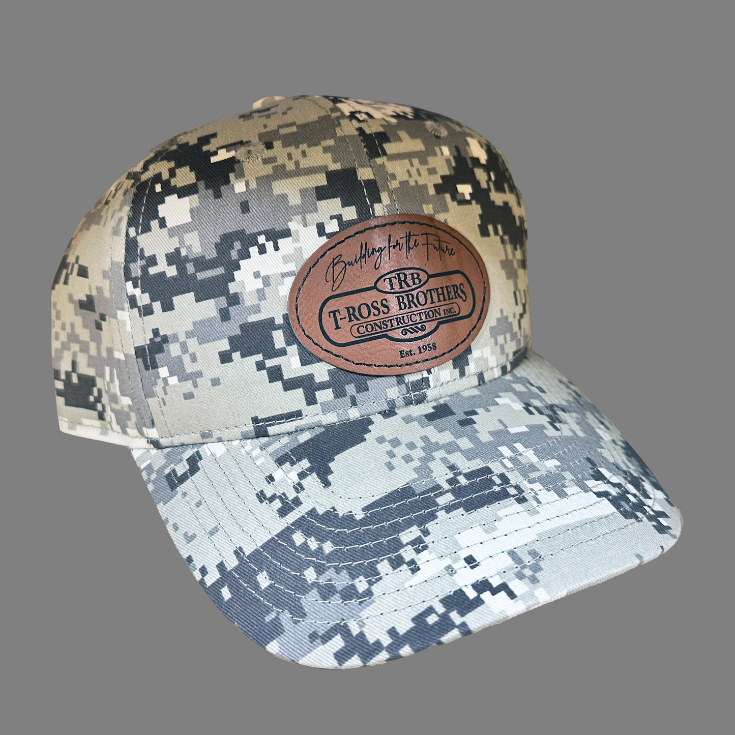T-Ross Brothers Construction Digital Camo Hat – Khaki
