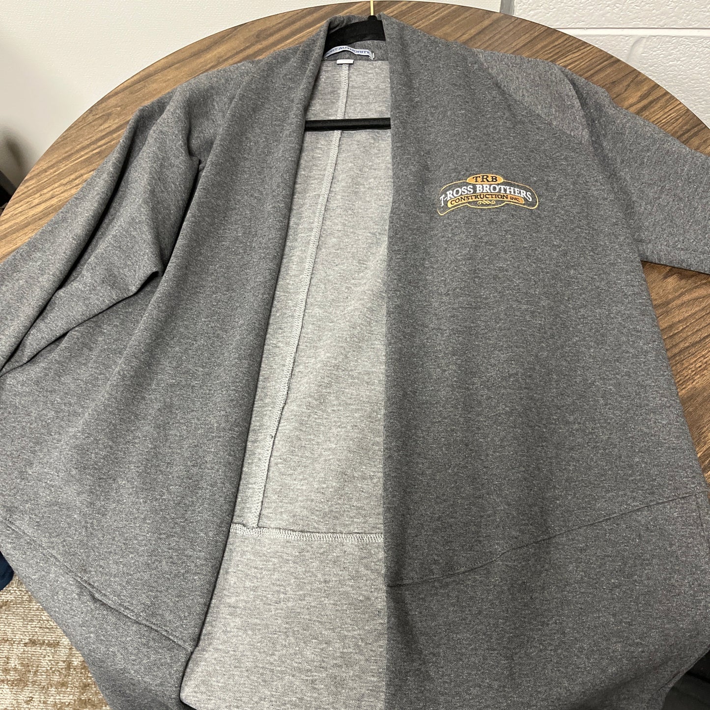 TRB Women’s Open-Front Fleece Cardigan - Gray