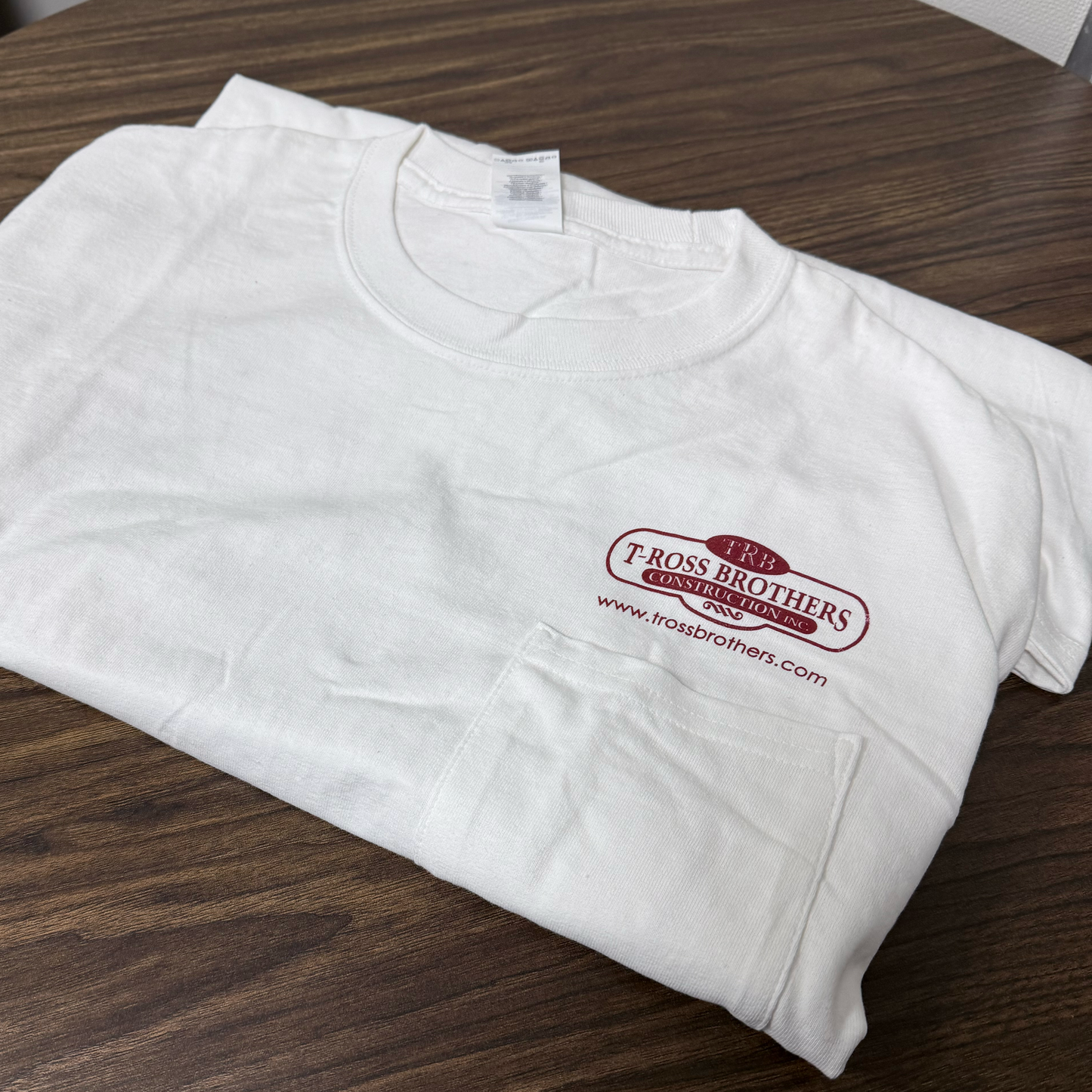 T-Ross Brothers Construction Classic White Long Sleeve Shirt