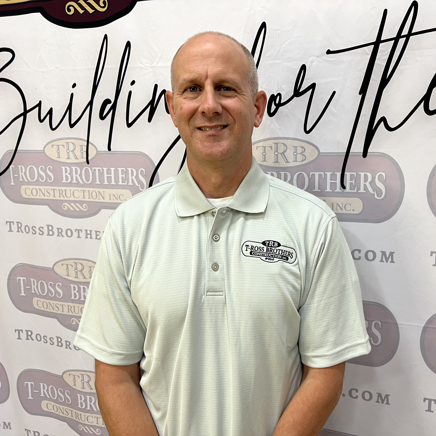 T-Ross Brothers Construction Performance Polo – Light Gray