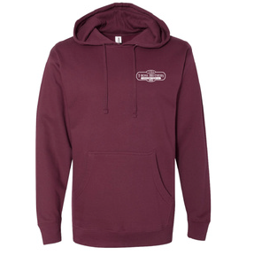 T-Ross Brothers Construction Midweight Pullover Hoodie - Burgundy