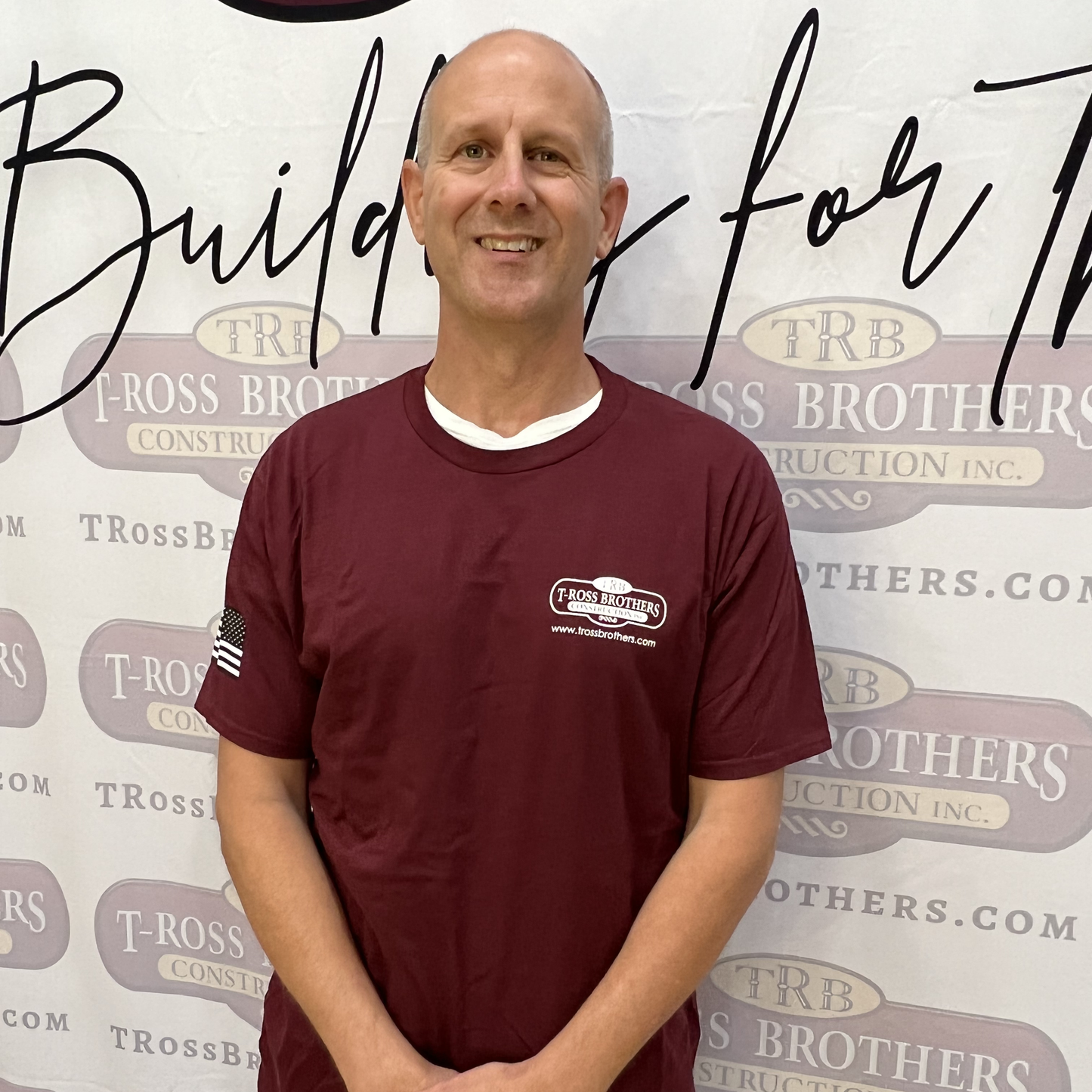T-Ross Brothers Construction Classic Red Tee