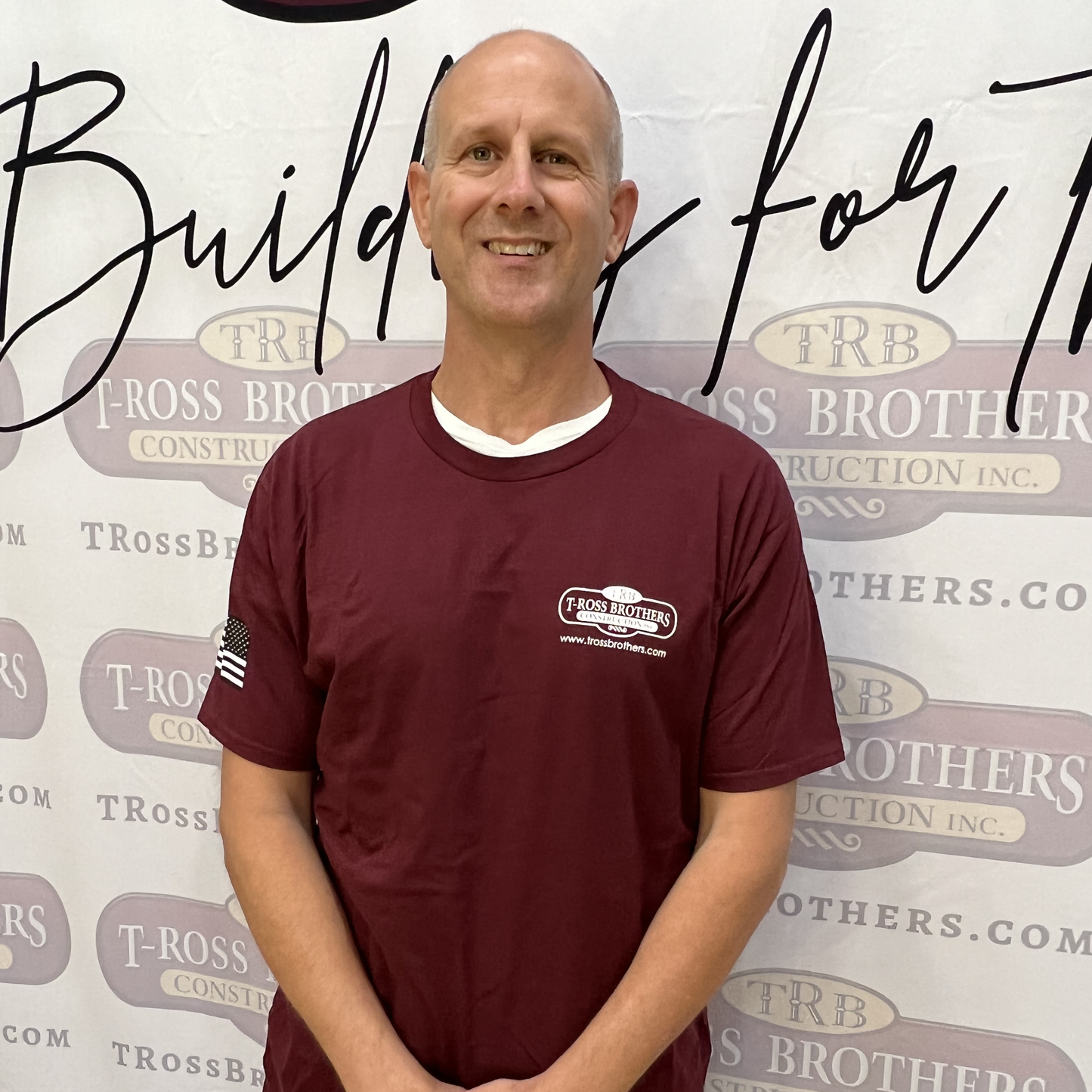 T-Ross Brothers Construction Classic Red Long Sleeve Shirt