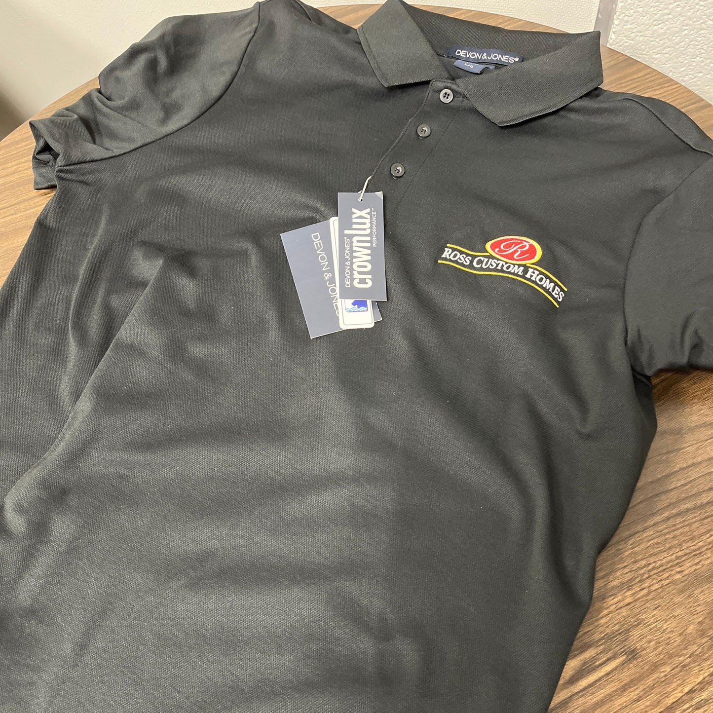 Ross Custom Homes Performance Polo - Black