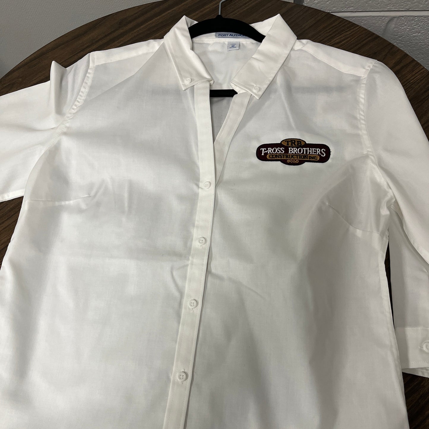 T-Ross Brothers Construction Women’s Port Authority® Button-Down Work Shirt - White