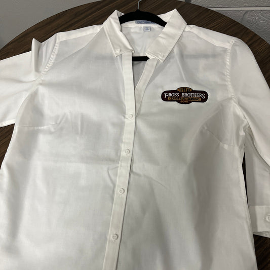 T-Ross Brothers Construction Women’s Port Authority® Button-Down Work Shirt - White