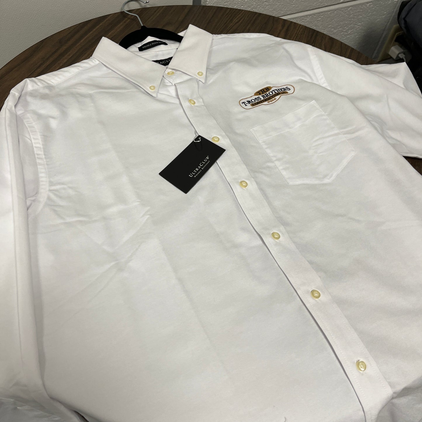 TRB Ultra Club Wrinkle Resistant Button Down Shirt - White