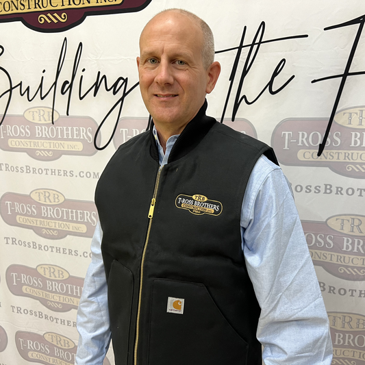 T-Ross Brothers Construction Carhartt® Duck Vest with Collar