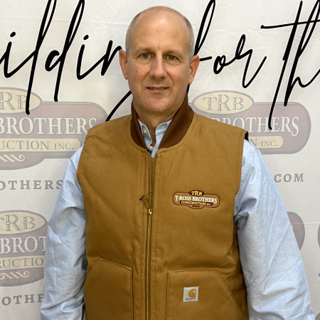 T-Ross Brothers Construction Carhartt® Duck Vest with Collar