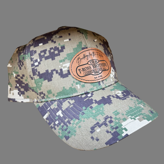 T-Ross Brothers Construction Digital Camo Hat – Olive