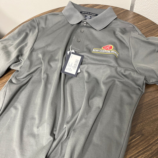 Ross Custom Homes Performance Polo - Gray