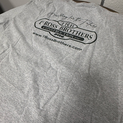 T-Ross Brothers Construction Classic Gray Tee (Black Logo)