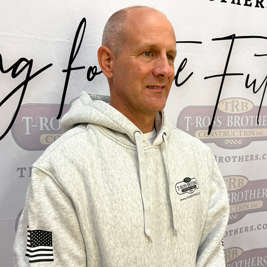 T-Ross Brothers Construction Heavyweight Fleece Hoodie - Black Logo