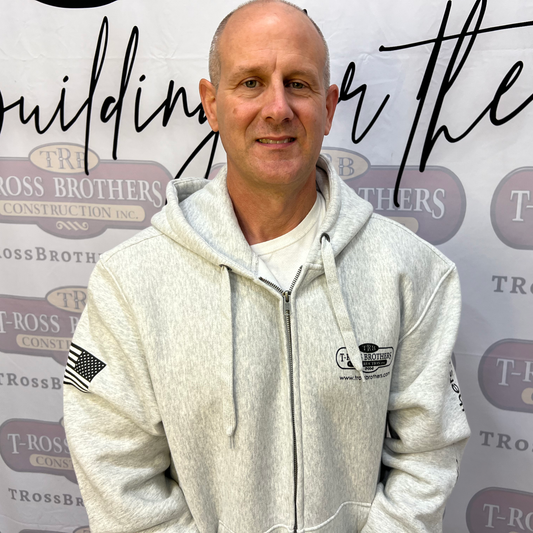 T-Ross Brothers Construction Heavyweight Zip-Up Hoodie - Black Logo