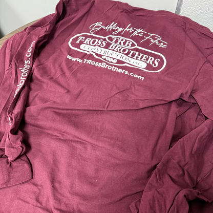 T-Ross Brothers Construction Classic Red Long Sleeve Shirt
