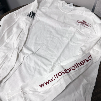 T-Ross Brothers Construction Classic White Long Sleeve Shirt