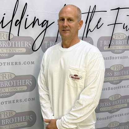 T-Ross Brothers Construction Classic White Long Sleeve Shirt