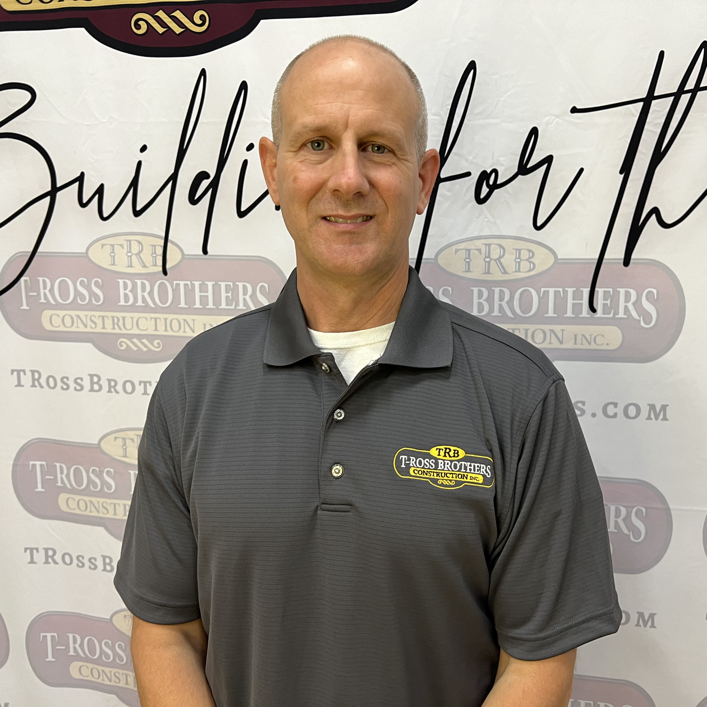 T-Ross Brothers Construction Performance Polo – Dark Gray