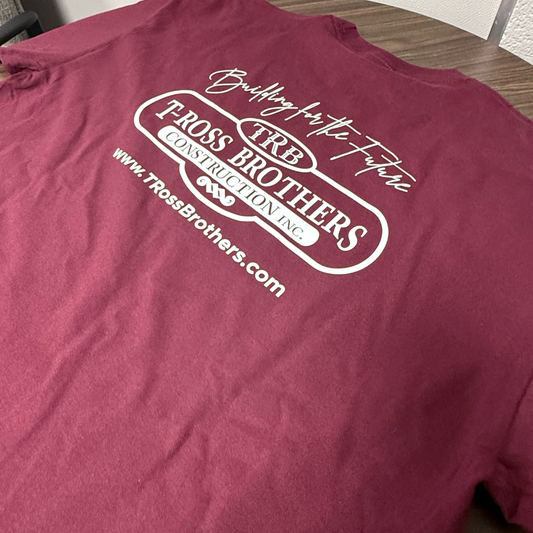 T-Ross Brothers Construction Classic Red Tee