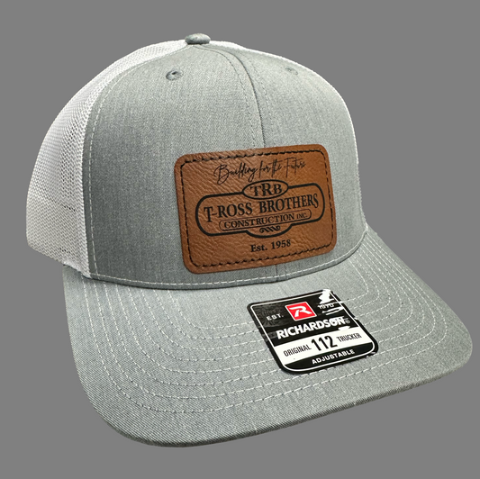 T-Ross Brothers Construction Richardson® 112 Trucker Hat – Light Gray