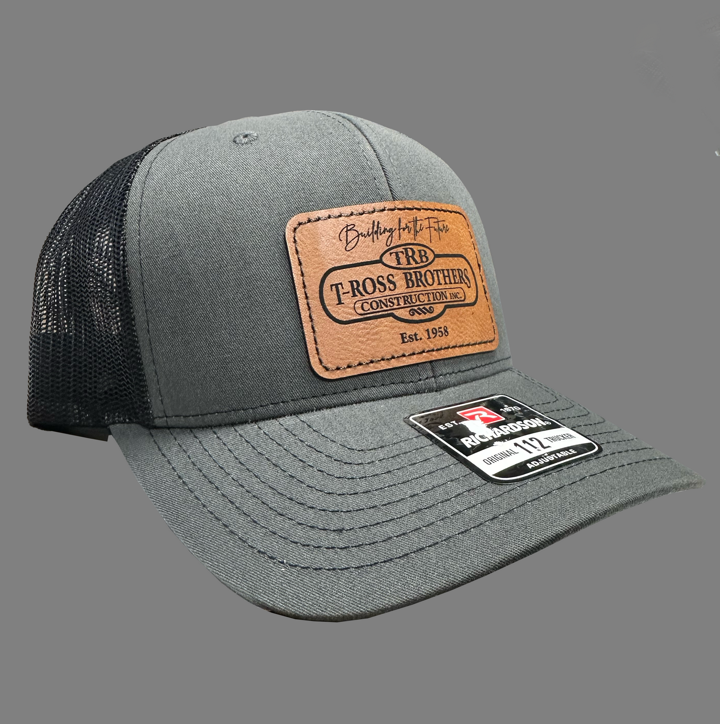 T-Ross Brothers Construction Richardson® 112 Trucker Hat – Dark Gray