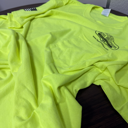T-Ross Brothers Construction Classic Safety Green (Yellow) Tee
