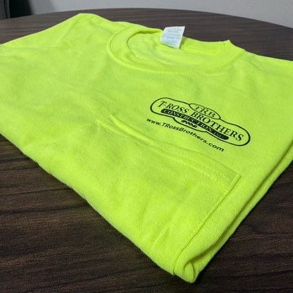 T-Ross Brothers Construction Classic Safety Green (Yellow) Tee