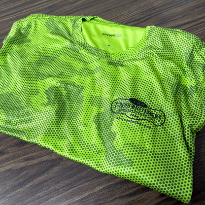 T-Ross Brothers Construction CamoHex Performance Tee (Lime Shock)